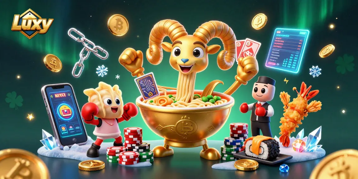 Luxy invites players to celebrate wins with its dynamic 3D casino characters and crypto-themed elements.